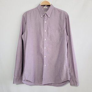 J. Crew Slim Oxford Long Sleeve Button-down Dress Shirt Light Purple Mens Medium